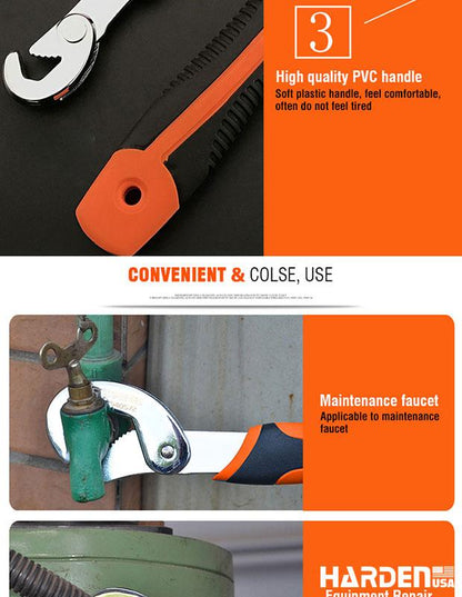 Chave Ajustável Multiuso 9–32 mm HARDEN – Aço de Alta Resistência com Cabo Confortável