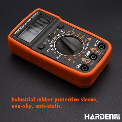 Multímetro Digital Harden Profissional CAT II 600V com Display LCD e Funções Avançadas