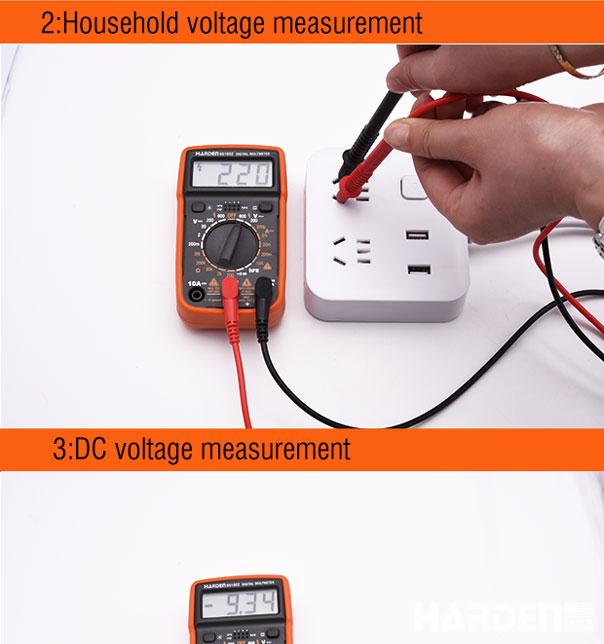 Multímetro Digital Harden Profissional CAT II 600V com Display LCD e Funções Avançadas