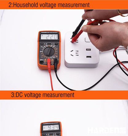 Multímetro Digital Harden Profissional CAT II 600V com Display LCD e Funções Avançadas