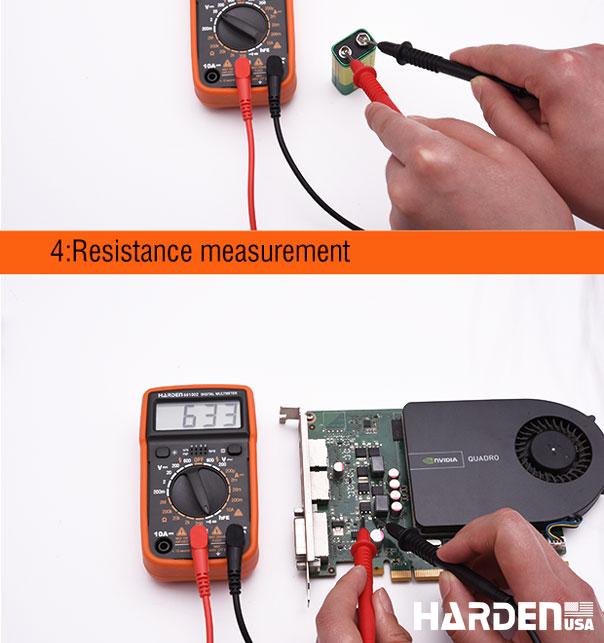 Multímetro Digital Harden Profissional CAT II 600V com Display LCD e Funções Avançadas