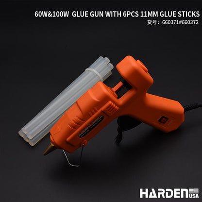 Pistola de Cola Quente e Bastões de Reposição Harden – 30W, 60–100W e Bastões 150 mm e 200 mm