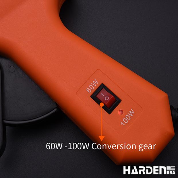 Pistola de Cola Quente e Bastões de Reposição Harden – 30W, 60–100W e Bastões 150 mm e 200 mm