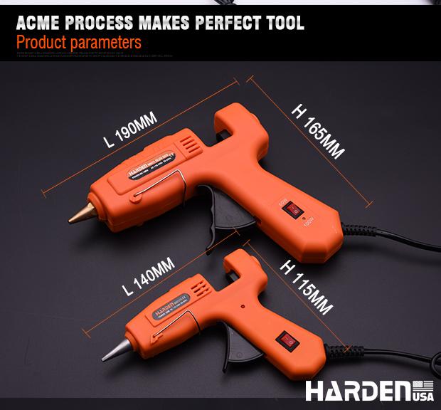 Pistola de Cola Quente e Bastões de Reposição Harden – 30W, 60–100W e Bastões 150 mm e 200 mm