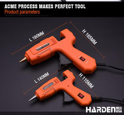 Pistola de Cola Quente e Bastões de Reposição Harden – 30W, 60–100W e Bastões 150 mm e 200 mm