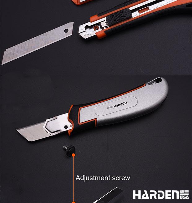 Estilete Profissional 25 mm Harden – Corpo Metálico Reforçado e Lâmina Aço Inox