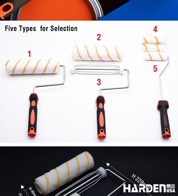 Rolo de Pintura 9'' Harden com Cabo Emborrachado – Para Superfícies Externas e Rugosas