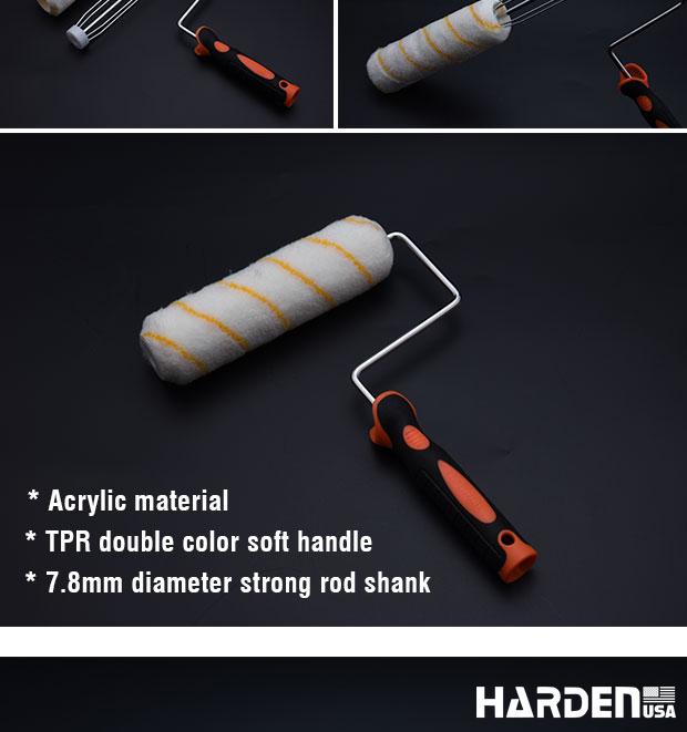 Rolo de Pintura 9'' Harden com Cabo Emborrachado – Para Superfícies Externas e Rugosas