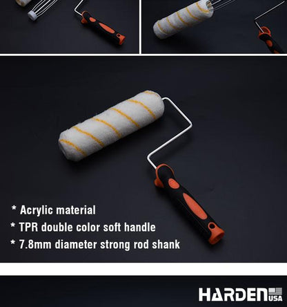 Rolo de Pintura 9'' Harden com Cabo Emborrachado – Para Superfícies Externas e Rugosas