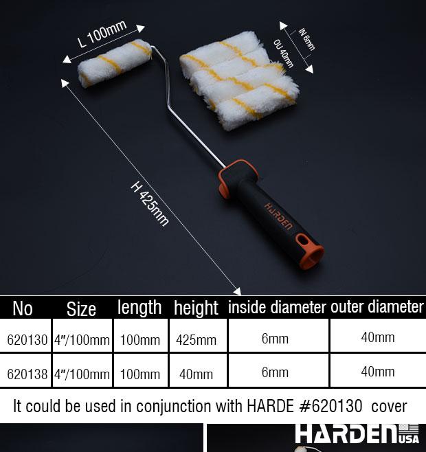 Rolo de Pintura 9'' Harden com Cabo Emborrachado – Para Superfícies Externas e Rugosas
