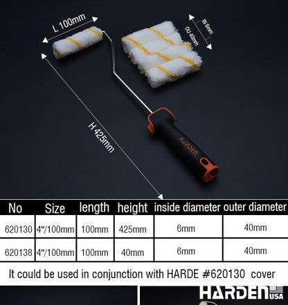 Rolo de Pintura 9'' Harden com Cabo Emborrachado – Para Superfícies Externas e Rugosas