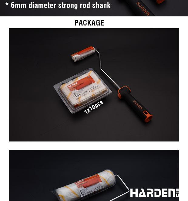 Rolo de Pintura 9'' Harden com Cabo Emborrachado – Para Superfícies Externas e Rugosas