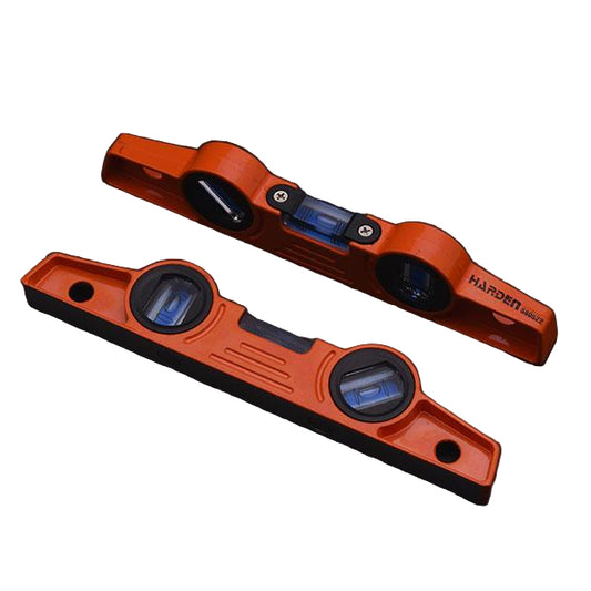 Nível Torpedo Magnético 250 mm (10") em Alumínio Fundido HARDEN com 3 Bolhas