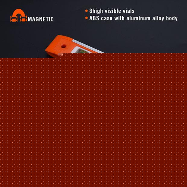 Nível Torpedo Magnético 250 mm (10") em Alumínio Fundido HARDEN com 3 Bolhas