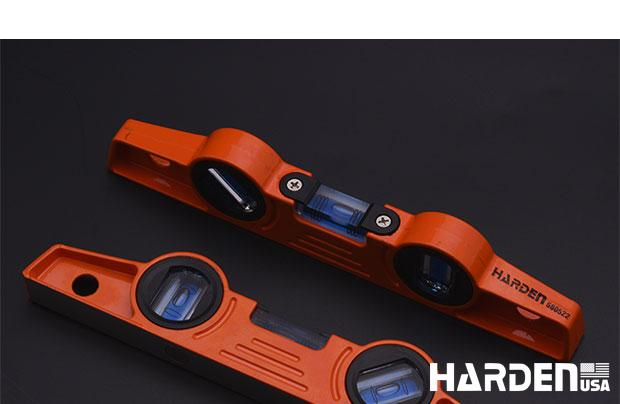 Nível Torpedo Magnético 250 mm (10") em Alumínio Fundido HARDEN com 3 Bolhas