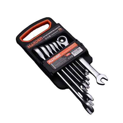 Jogo de Chaves Combinadas 7 Peças HARDEN em Aço Cromo Vanádio com Catraca de 72 Dentes