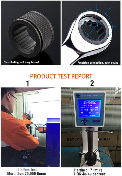 Jogo de Chaves Combinadas 7 Peças HARDEN em Aço Cromo Vanádio com Catraca de 72 Dentes
