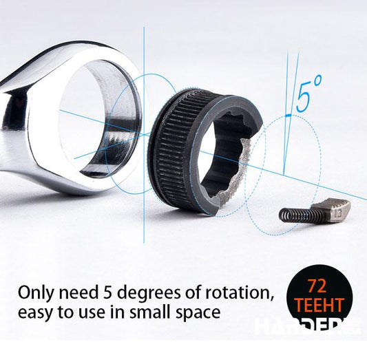 Jogo de Chaves Combinadas 7 Peças HARDEN em Aço Cromo Vanádio com Catraca de 72 Dentes