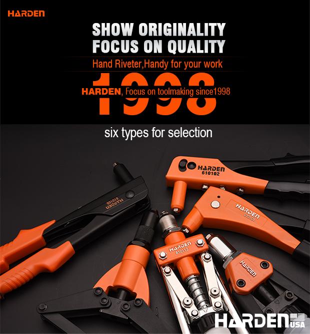 Alicate Rebitador Manual 240 mm (9.1/2") HARDEN em Aço para Rebites 2,4 a 4,8 mm