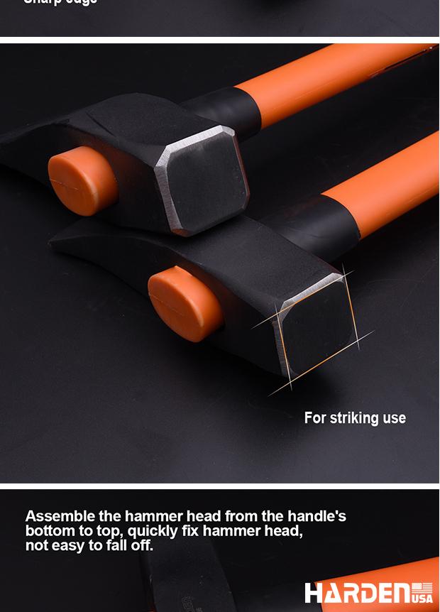 Machado Rachador 6 lb e 8 lb HARDEN com Cabo de Fibra 900mm (35,4")