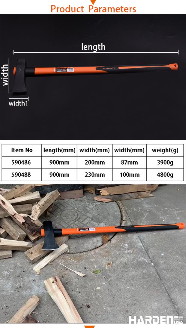 Machado Rachador 6 lb e 8 lb HARDEN com Cabo de Fibra 900mm (35,4")