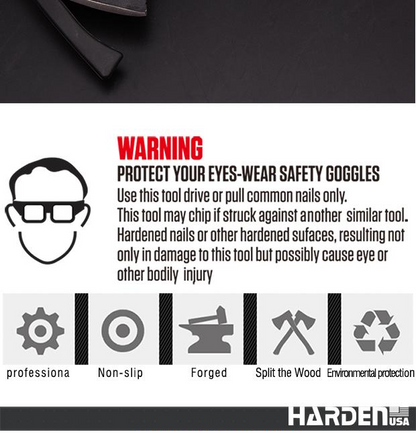 Machado Rachador 6 lb e 8 lb HARDEN com Cabo de Fibra 900mm (35,4")