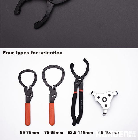 HARDEN Chave para Filtro de Óleo 300 mm em Aço Forjado Ajustável (63,5 mm a 116 mm)