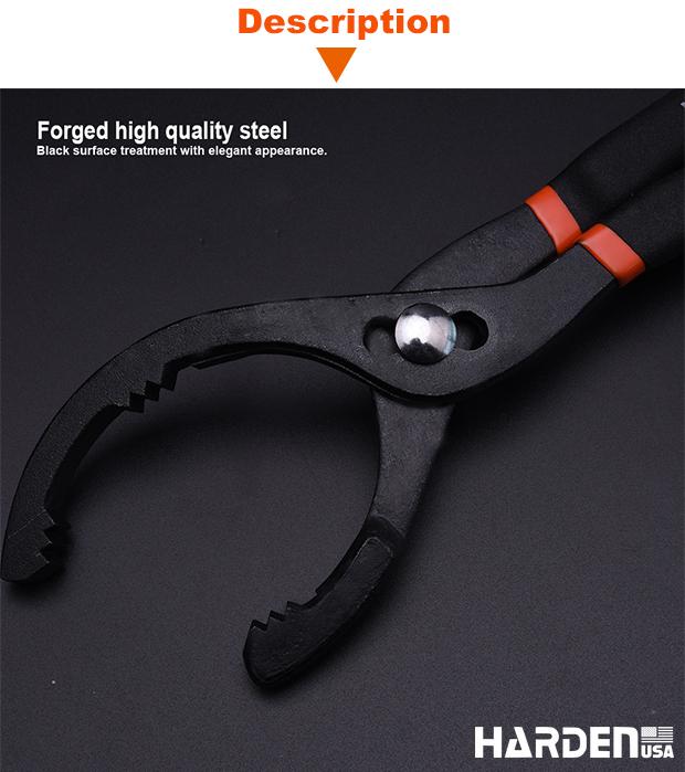 HARDEN Chave para Filtro de Óleo 300 mm em Aço Forjado Ajustável (63,5 mm a 116 mm)