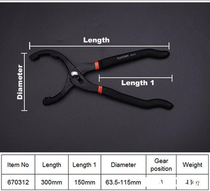 HARDEN Chave para Filtro de Óleo 300 mm em Aço Forjado Ajustável (63,5 mm a 116 mm)