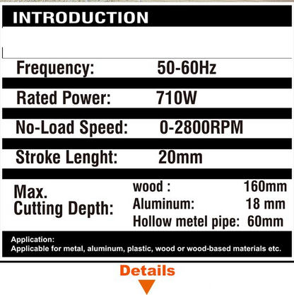 Serra Sabre Elétrica HARDEN 900W 220V com Empunhadura Giratória