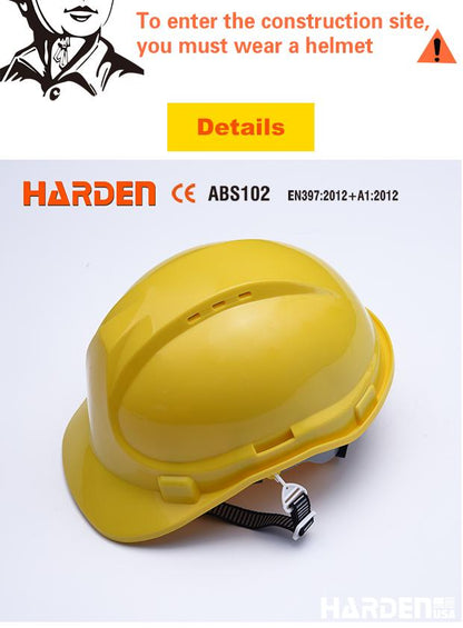Capacete de Segurança HARDEN 285 mm com Ventilação e Ajuste de Cabeça – Conforto e Proteção Profissional