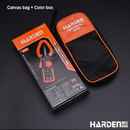 Multímetro Digital de Garra Harden com Display LCD Retroiluminado e Funções de Tensão, Corrente e Resistência