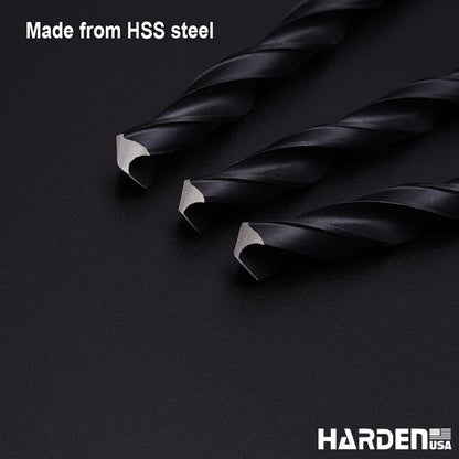 Jogo de Brocas HARDEN 25 Peças em Aço Rápido (HSS) para Metal, Madeira e Plástico