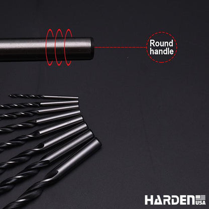 Jogo de Brocas para Madeira HARDEN 8 Peças – Aço Carbono Temperado de 3 a 10 mm