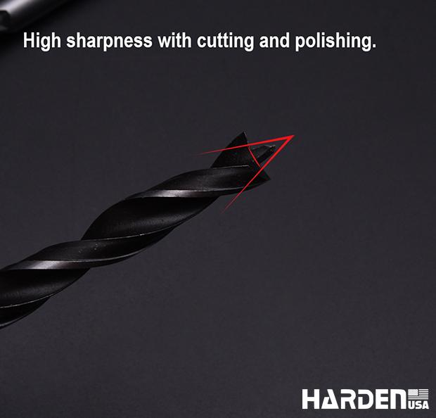 Jogo de Brocas para Madeira HARDEN 8 Peças – Aço Carbono Temperado de 3 a 10 mm