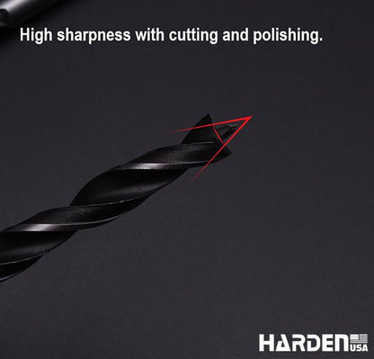 Jogo de Brocas para Madeira HARDEN 8 Peças – Aço Carbono Temperado de 3 a 10 mm