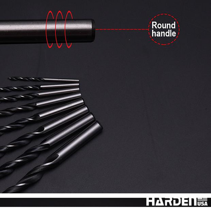 Jogo de Brocas para Madeira HARDEN 8 Peças – Aço Carbono Temperado de 3 a 10 mm