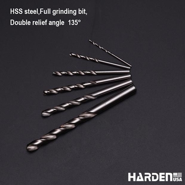 Jogo de Brocas HARDEN 16 Peças – HSS, Madeira e Concreto com Estojo Organizador