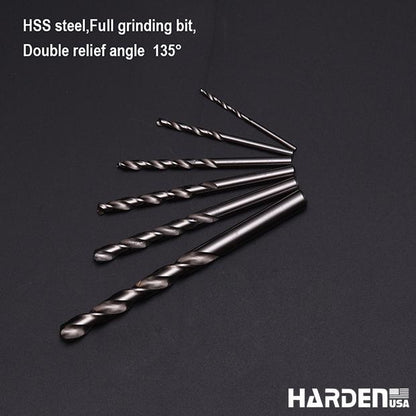 Jogo de Brocas HARDEN 16 Peças – HSS, Madeira e Concreto com Estojo Organizador