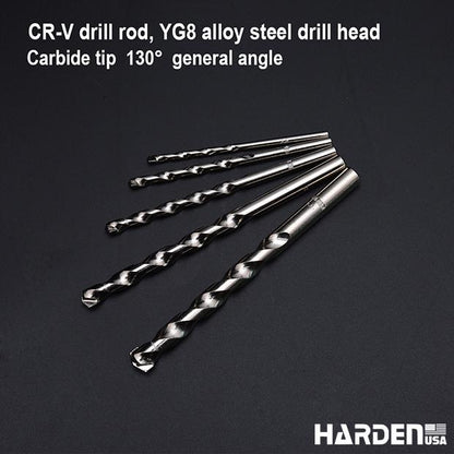 Jogo de Brocas HARDEN 16 Peças – HSS, Madeira e Concreto com Estojo Organizador