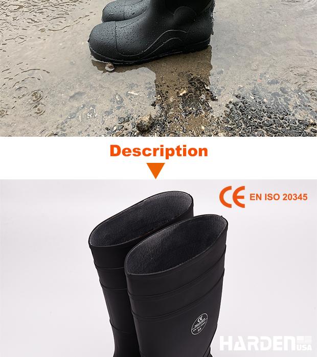 Bota de Segurança em PVC com Biqueira e Palmilha de Aço