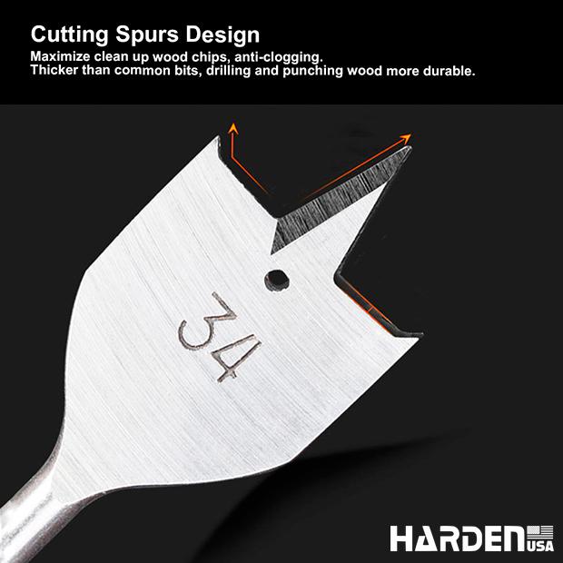 Broca Chata para Madeira HARDEN – Alta Precisão e Durabilidade para Cortes Rápidos e Limpos