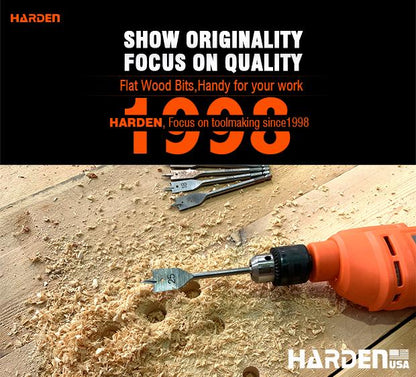Broca Chata para Madeira HARDEN – Alta Precisão e Durabilidade para Cortes Rápidos e Limpos