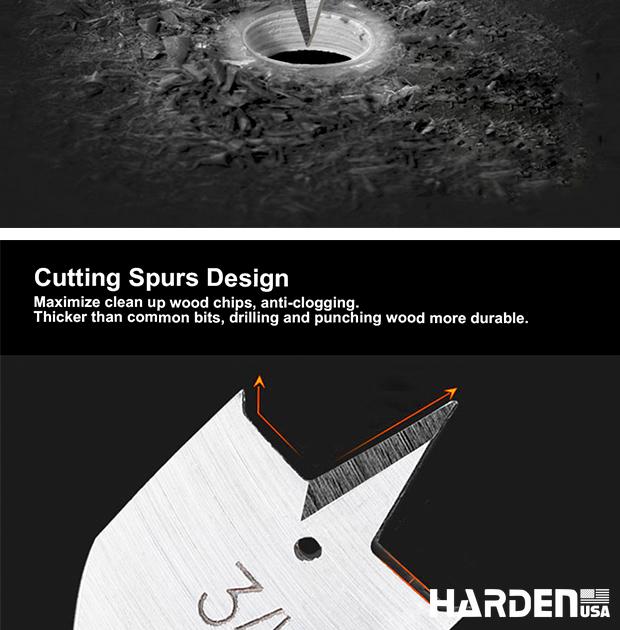 Broca Chata para Madeira HARDEN – Alta Precisão e Durabilidade para Cortes Rápidos e Limpos