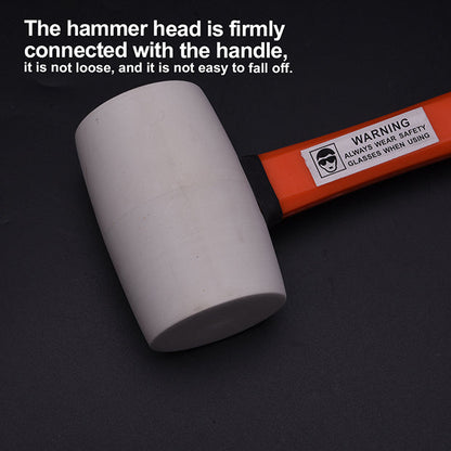 Martelo de Borracha Branca HARDEN 225 g / 450 g / 680 g com Cabo em Fibra de Vidro – Acabamento Preciso sem Marcas