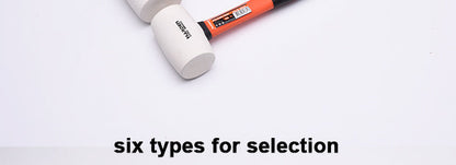 Martelo de Borracha Branca HARDEN 225 g / 450 g / 680 g com Cabo em Fibra de Vidro – Acabamento Preciso sem Marcas