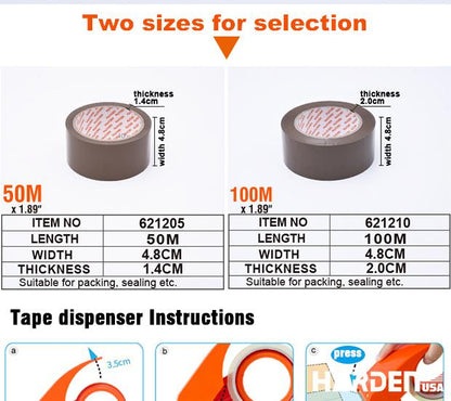 Fita Adesiva Marrom HARDEN BOPP para Empacotamento – Alta Aderência e Vedação Profissional