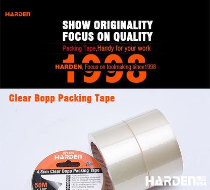Fita Adesiva Marrom HARDEN BOPP para Empacotamento – Alta Aderência e Vedação Profissional
