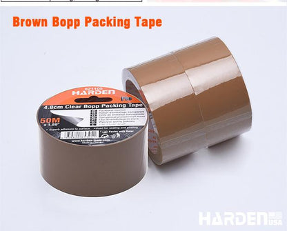 Fita Adesiva Marrom HARDEN BOPP para Empacotamento – Alta Aderência e Vedação Profissional