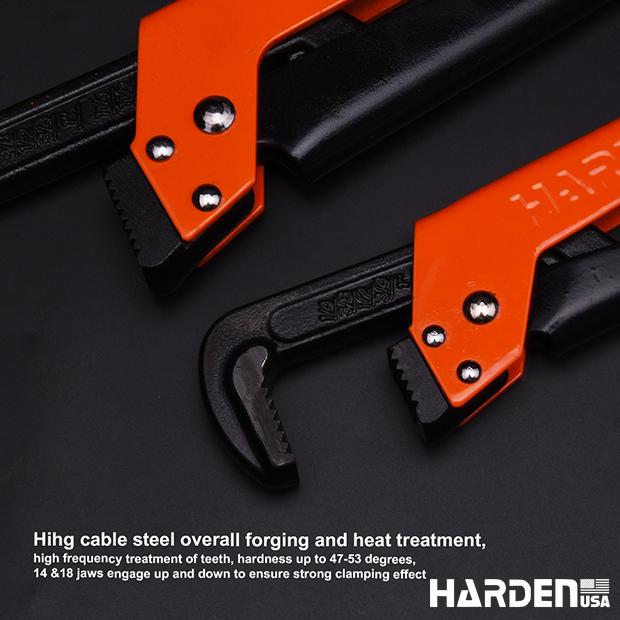 Chave para Tubo Tipo Sueca HARDEN 1" e 1.1/2" em Aço Cr-V (Cromo Vanádio)